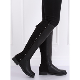 Riding boots thickly insulated black G3369A Black 1