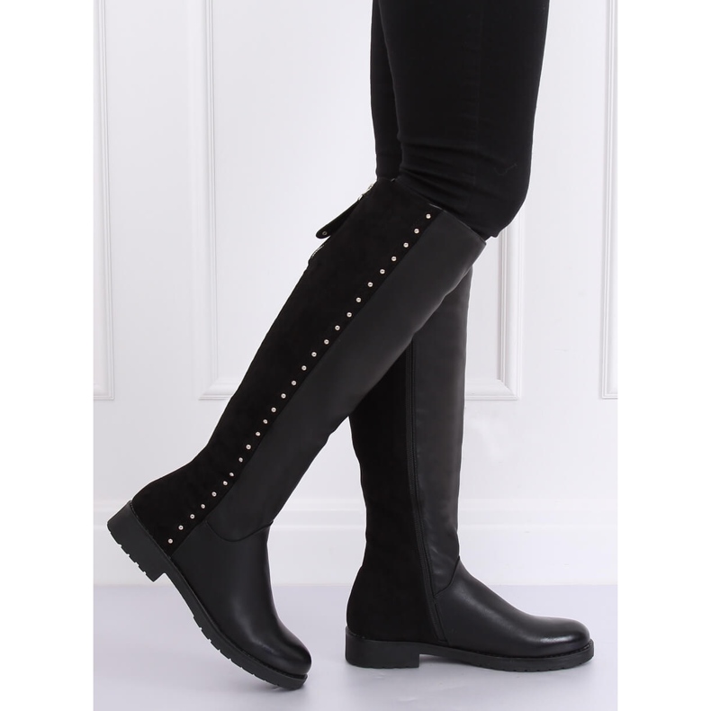 Riding boots thickly insulated black G3369A Black 1