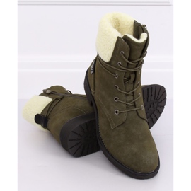 Green lace-up boots K-9926 Green 1