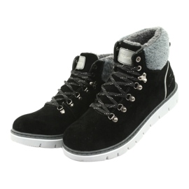 MCKEY 1072 lace-up winter boots black grey 3