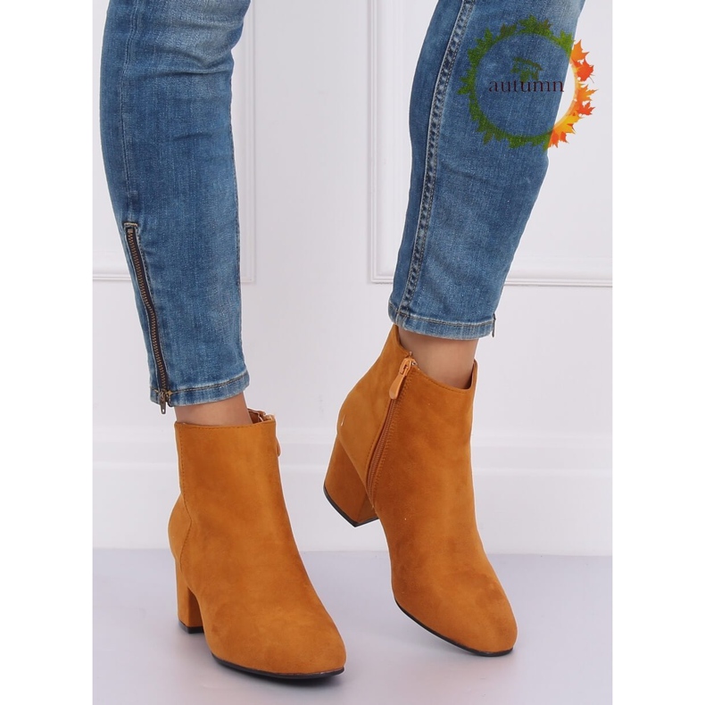 Low-heeled honey boots YQ216P Yellow II Quality brown 1