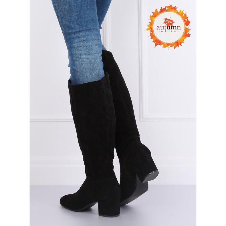 Black High heels boots YQ218P Black Ii Genre 1