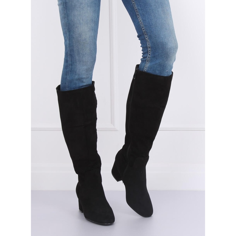 Black High heels boots YQ218P Black Ii Genre 2