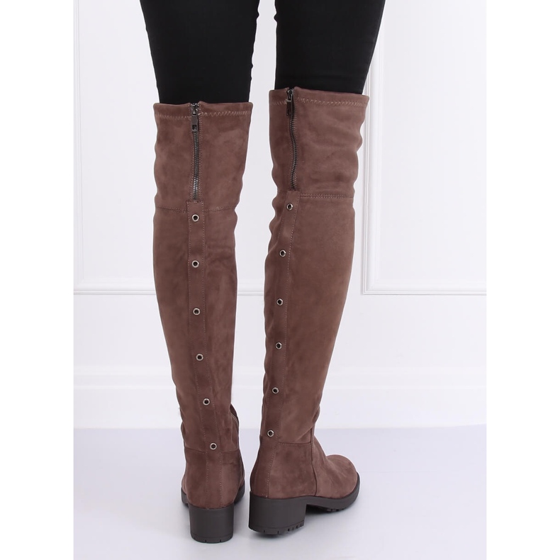 Women's riding boots beige-brown 0-207 Khaki 2