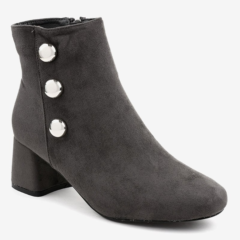 Gray suede boots on the L068 post grey 1