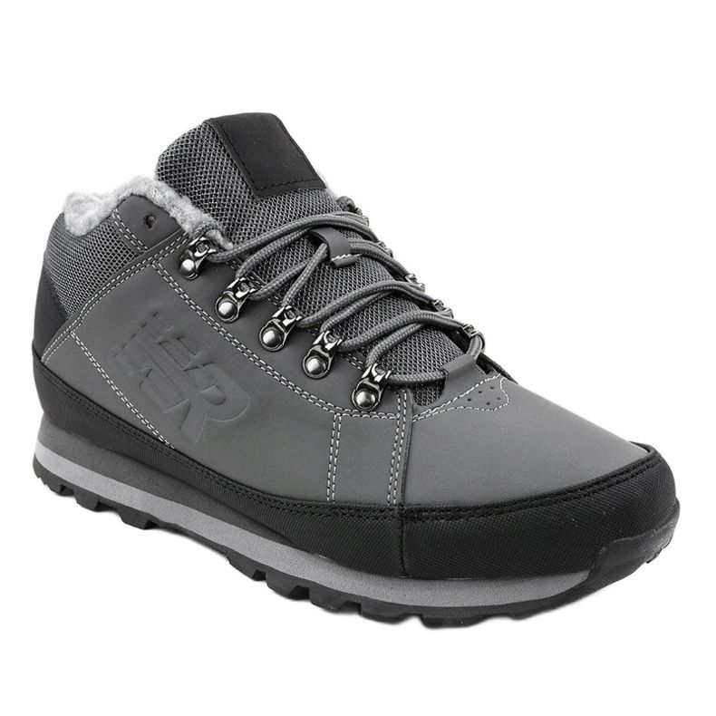 Gray 9WH917 insulated snow boots black grey 1