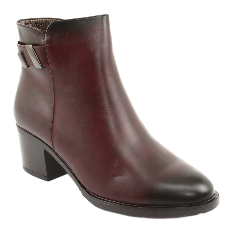 M.Daszyński Boots on the zipper insulated Daszyński SA153 claret red multicolored 1