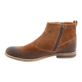 Suede Chelsea boot with a zipper Riko 859 camel brown 2