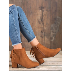 Forever Folie Suede Booties With A Bow brown 2