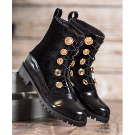 Seastar Velor Booties With Ribbed black 1