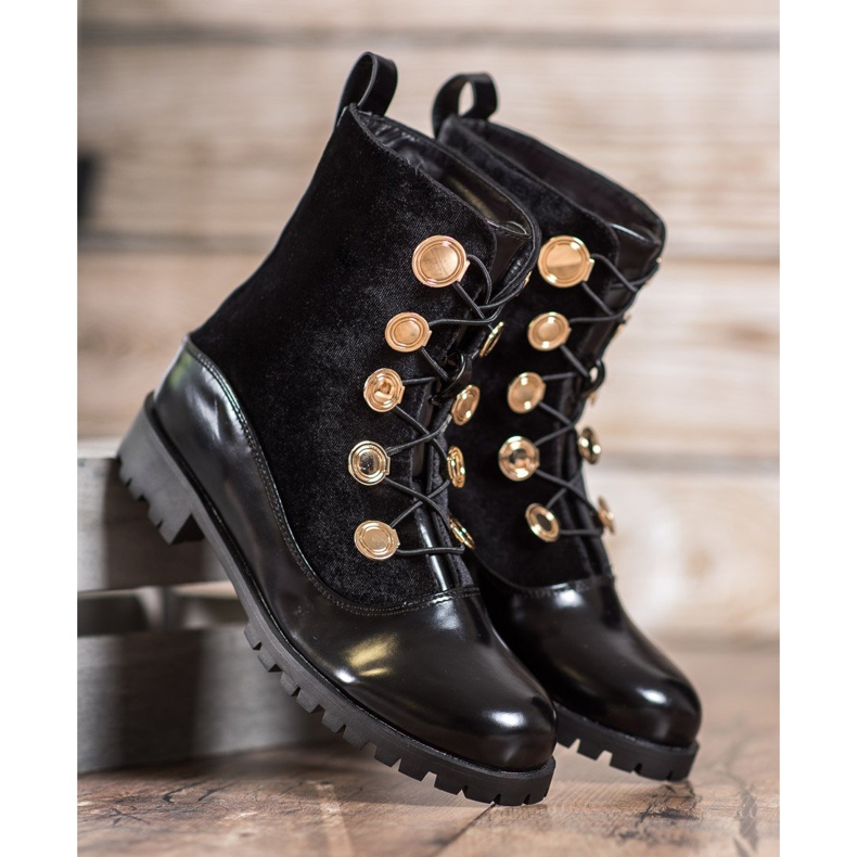 Seastar Velor Booties With Ribbed black 1