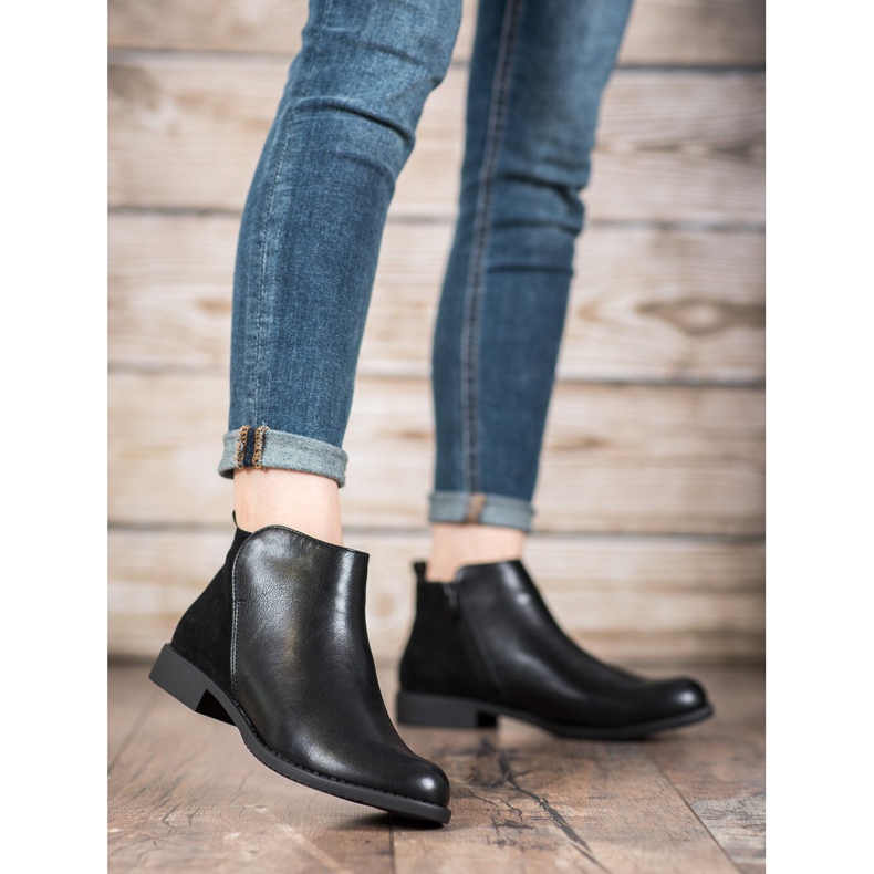 J. Star Flat Heel Boots black 2