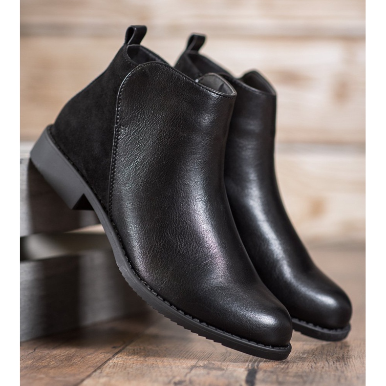 J. Star Flat Heel Boots black 1