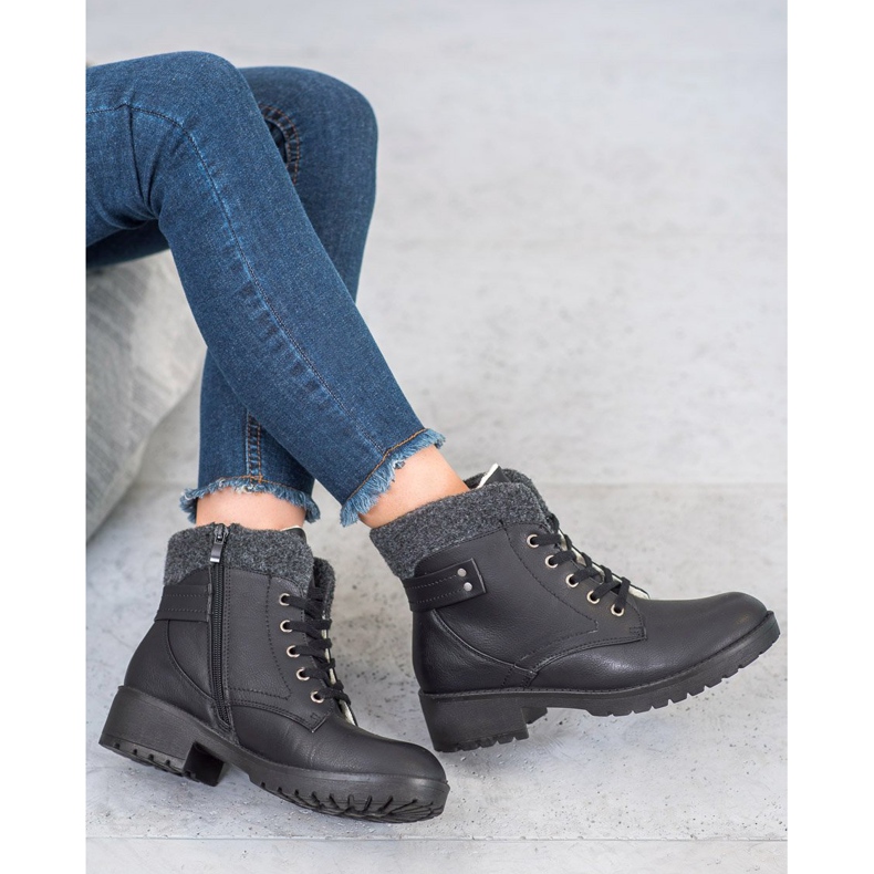 J. Star Lace-up boots black 1