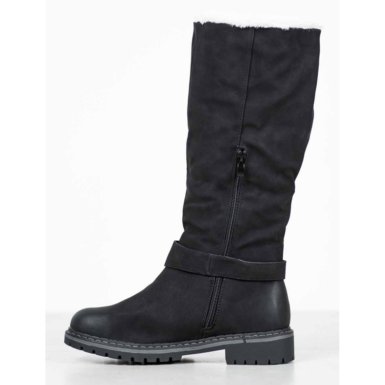 Super Me Boots With Sheepskin black 2