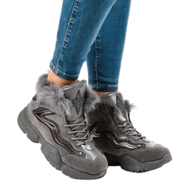 Warm gray sneakers LS-2062 grey 1