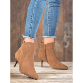 Kylie Suede Booties On A High Heel brown 1