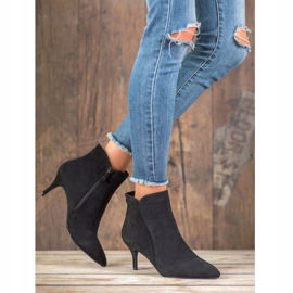 Kylie Suede Booties On A High Heel black 1