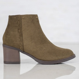 Kylie Olive Booties On A Post green 2