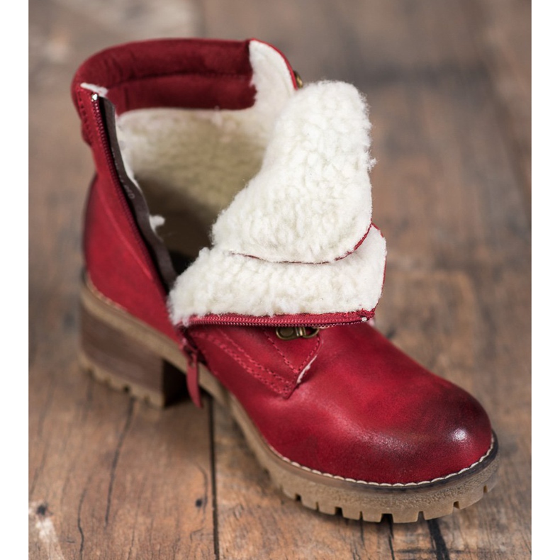Goodin Red Boots With Sheepskin 1