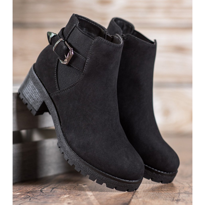 J. Star Black suede boots 1