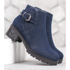 J. Star Navy blue suede boots 1