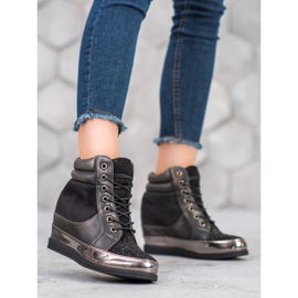 Sergio Leone Sneakers With Crystals black 1