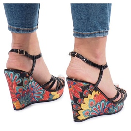 Black sandals on the wedge Ibrahim 1