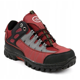 Red women's trekking shoes W317 black 1