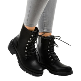 Black insulated military boots K-9922 1