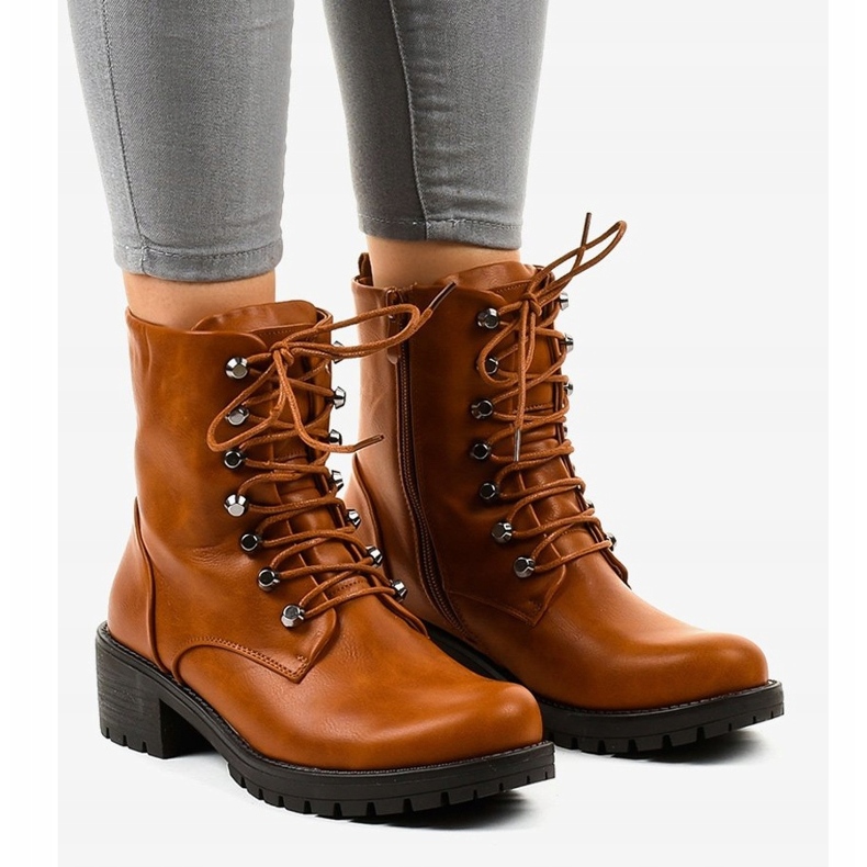 Brown insulated military boots K-9922 1