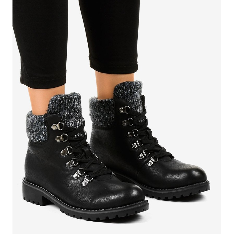 Black hiking boots without insulation Z186 1