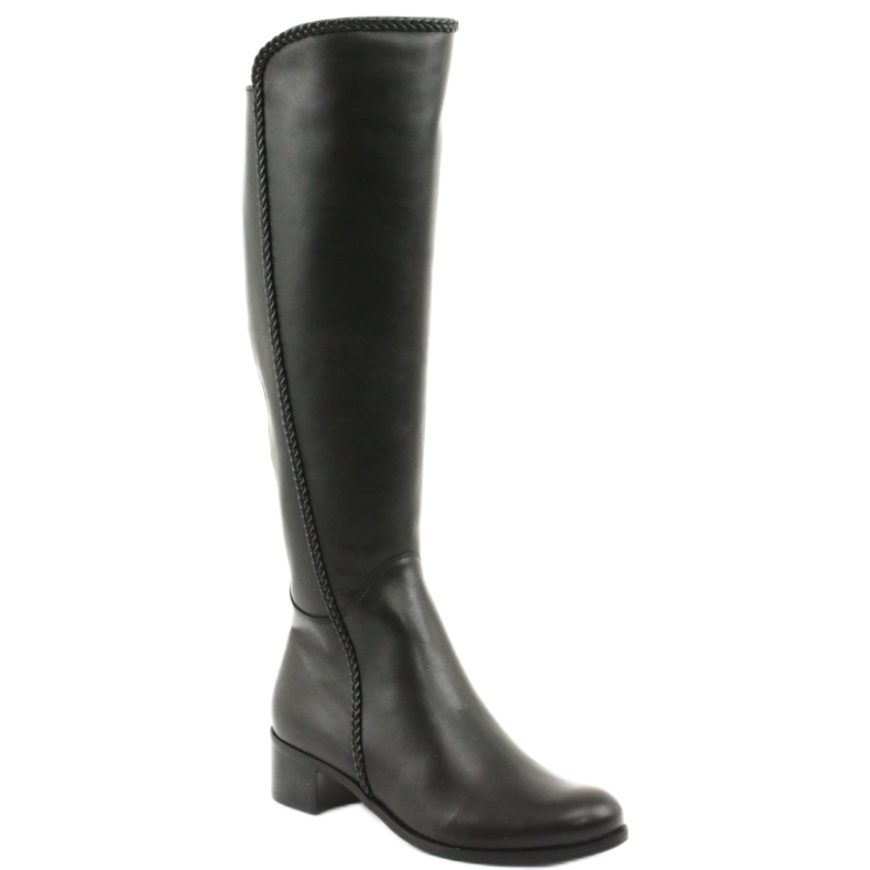 Long boots with a braid Espinto 194 Darex black 1
