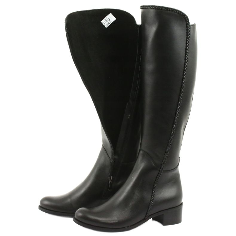 Long boots with a braid Espinto 194 Darex black 5