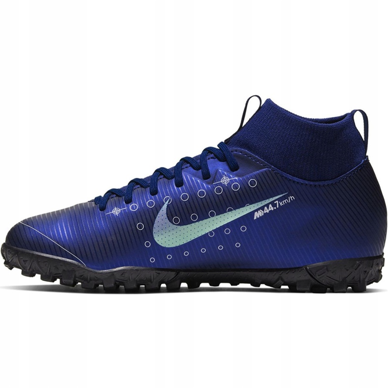 Nike Mercurial Superfly 7 Academy Mds Tf Jr BQ5407 401 football shoe navy blue navy blue 2