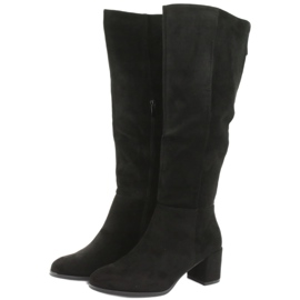 Black suede boots Sergio leone KZ273 2