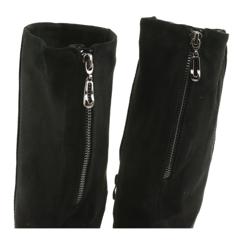 Black suede boots Sergio leone KZ273 4