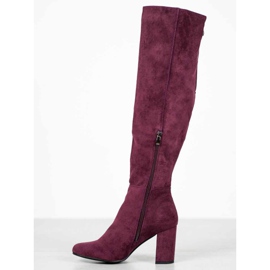 Goodin Suede boots violet 1