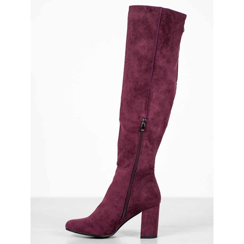 Goodin Suede boots purple 1