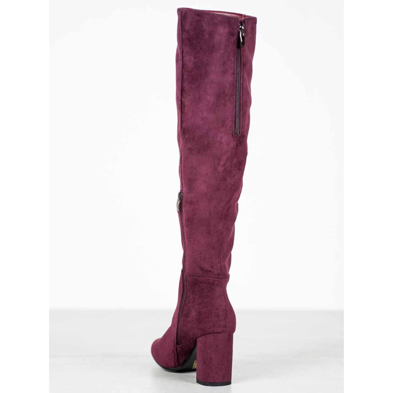 Goodin Suede boots purple 2