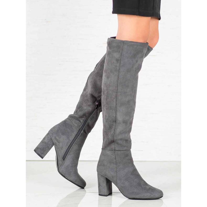 Goodin Gray Suede Boots grey 1