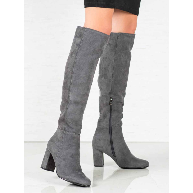 Goodin Gray Suede Boots grey 2