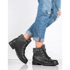 SHELOVET Black Lace-up Boots 1 SHELOVET Black Lace-up Boots 1