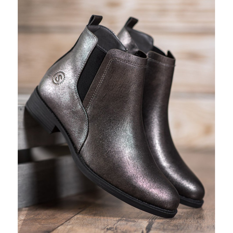 Sergio Leone Silver Chelsea boots grey 1 Sergio Leone Silver Chelsea boots grey 1