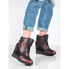 Sergio Leone Burgundy Sneakers red 1