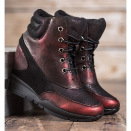 Sergio Leone Burgundy Sneakers red 2