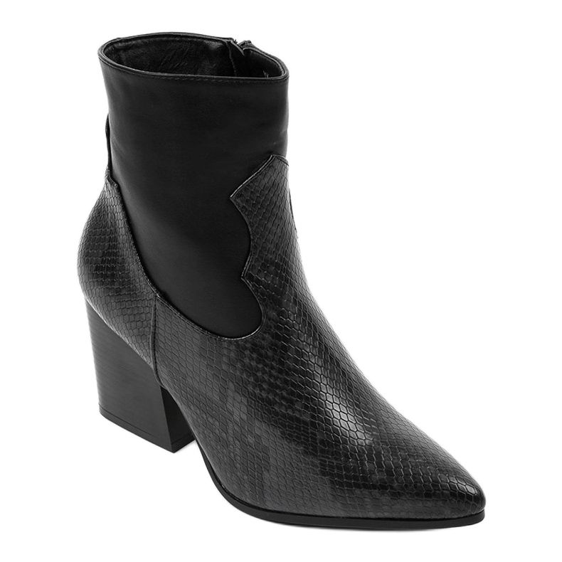 Black ankle boots on the YK-117 snake post 1