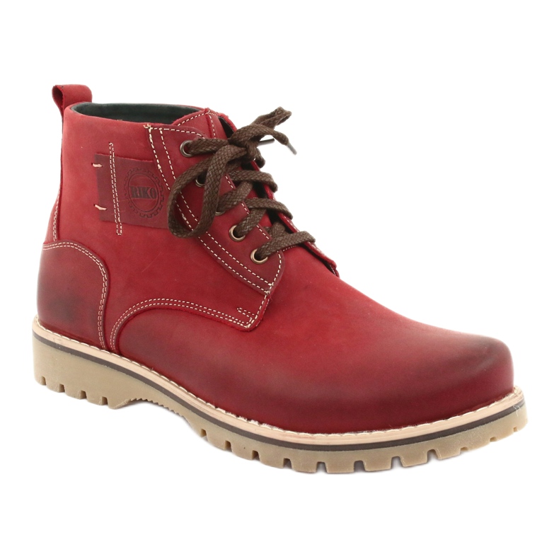 Winter lace-up boots Riko 888 red 1 Winter lace-up boots Riko 888 red 1