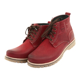 Winter lace-up boots Riko 888 red 3