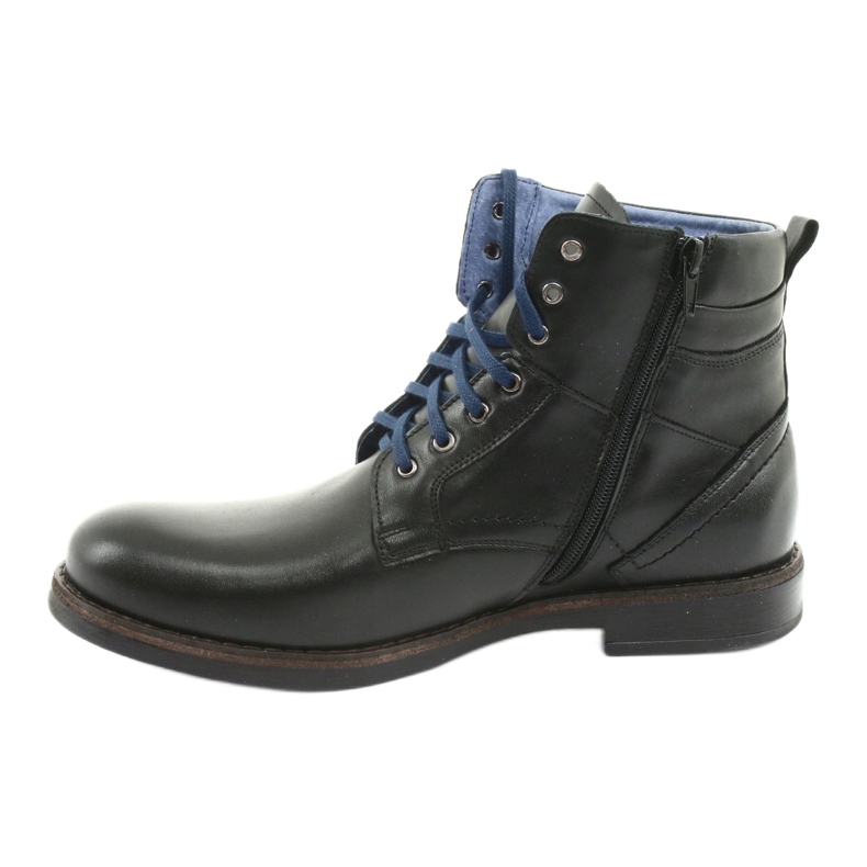 Nikopol Men's leather boots insulated with a zipper 700 black 2